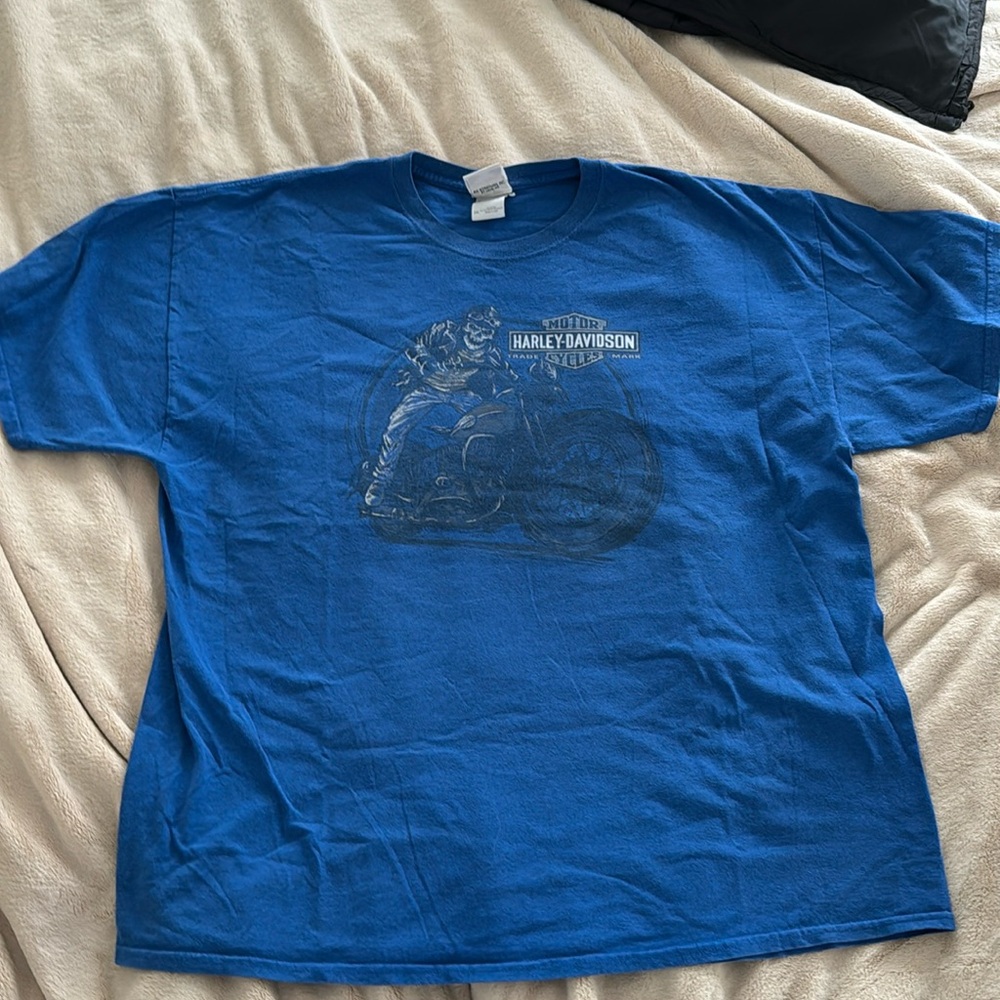 Mens harley davidson T shirt size 2XL front and back prints